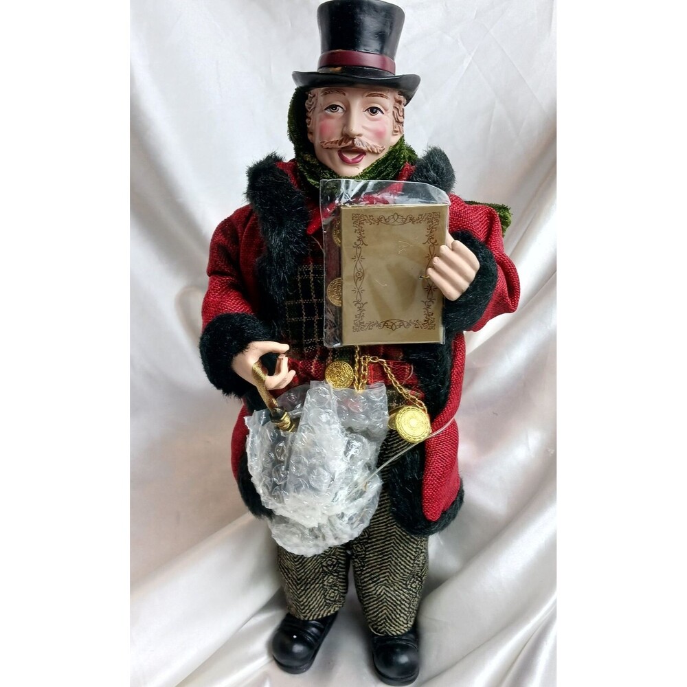 Valerie Parr Hill Dickens Style Christmas 15'' Caroler Father w/Lantern-NEW